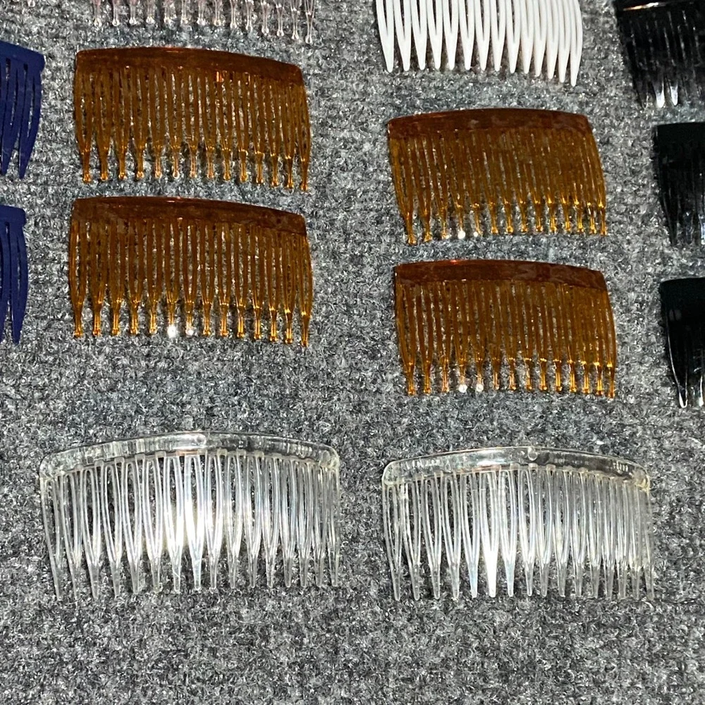 Scunci Goody Plastic Hair Side Combs Lot of 21 Assorted Colors 80s 90s Updo Tool